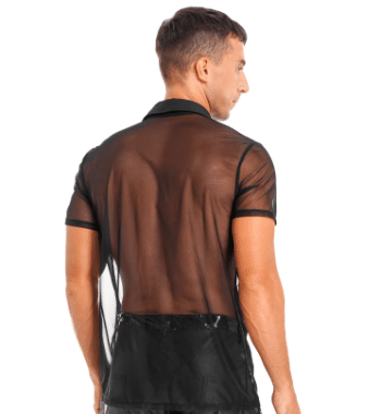 Mesh Shirt and Distressed Jeans Mesh Shirt and Distressed Jeans