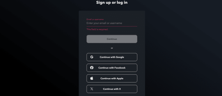 Register For An Account