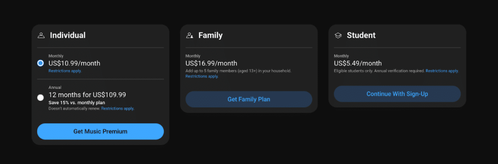 How much is YouTube Music Premium
