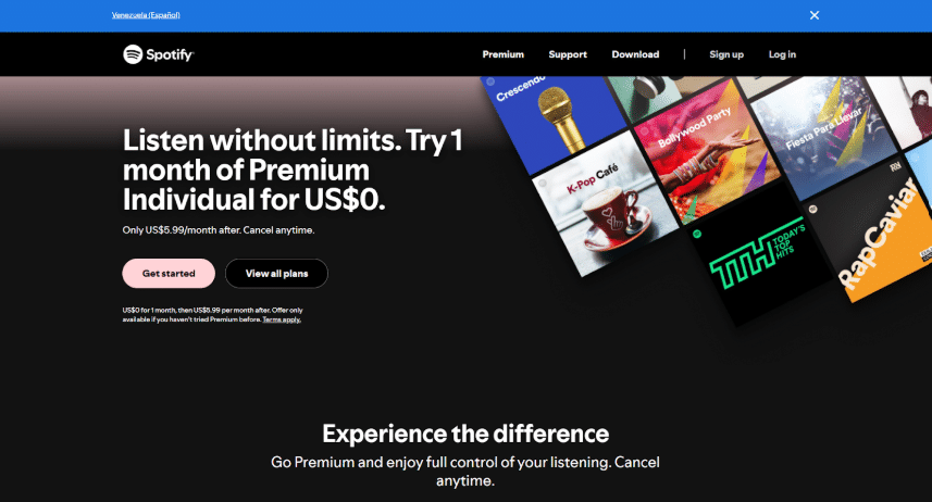 Spotify Homepage Spotify Homepage