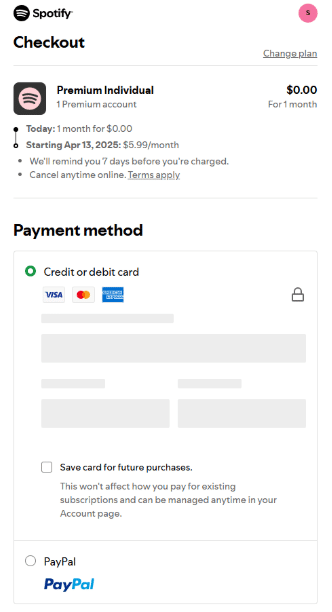 Spotify Payment Methos Spotify Payment Methos