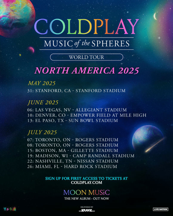 Coldplay Tour 2025 USA Coldplay Tour 2025 USA