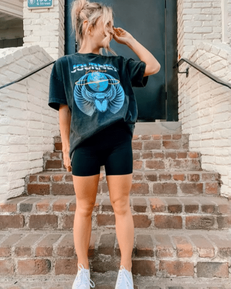 Oversized shirt and biker shorts Oversized shirt and biker shorts
