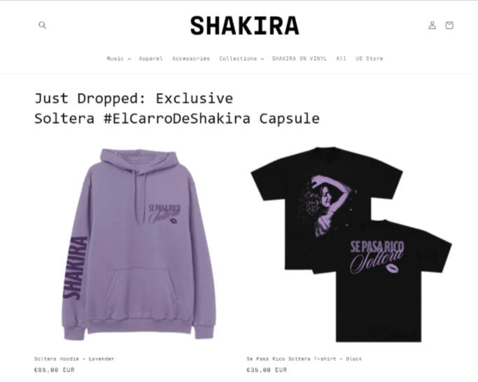 Shakira Tour 2025 Merchandise Shakira Tour 2025 Merchandise