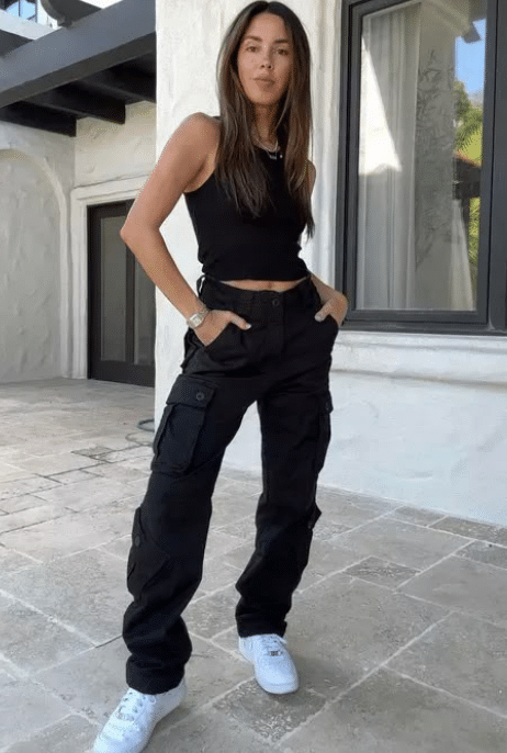 Tank top with cargo pants Tank top with cargo pants