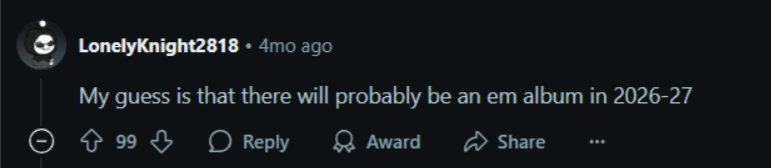 Reddit user LonelyKnight2818 commented Reddit user LonelyKnight2818 commented