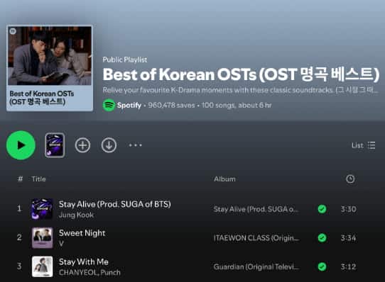 K-Drama Soundtracks Spotify K-Drama Soundtracks Spotify
